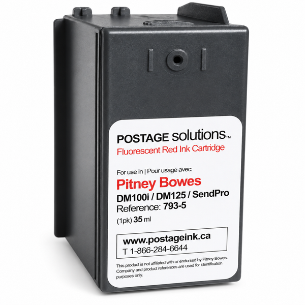 793-5 – Compatible Red Ink Cartridge for Pitney Bowes DM100i, DM125 - SendPro C200, C300, C400, SendPro+