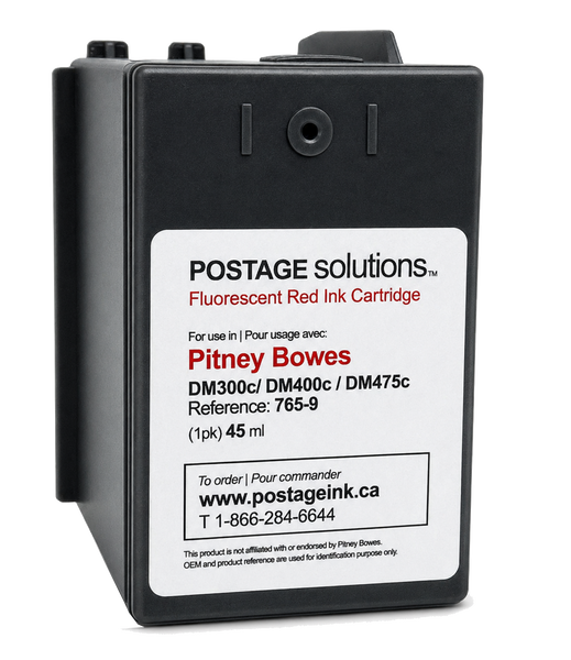 765-9 Cartouche d’encre rouge compatible pour Pitney Bowes DM300c, DM400c, DM475c et SendPro C Auto